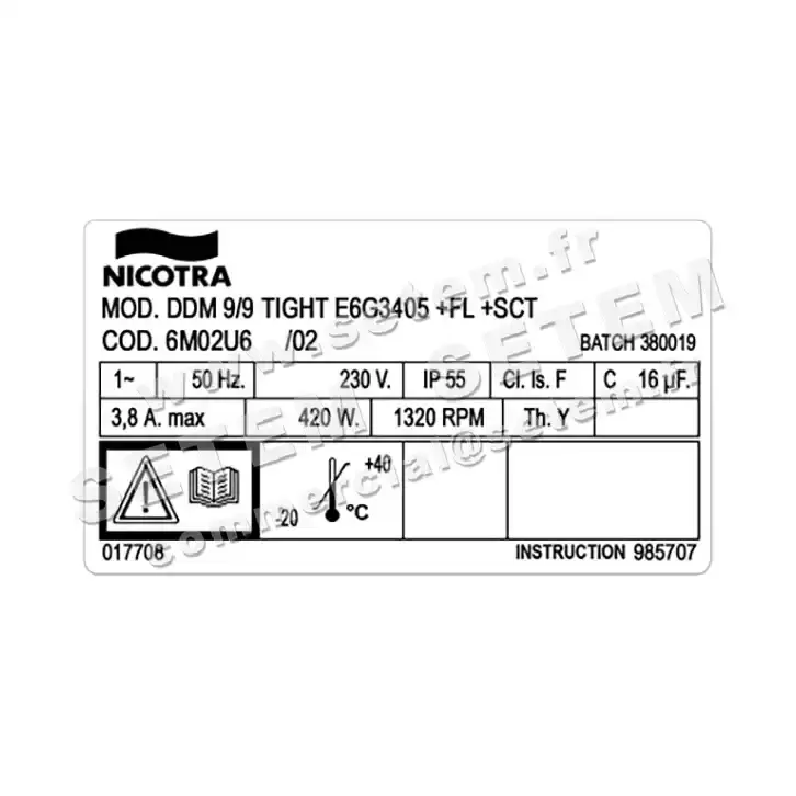 4624001390-VENTILATEUR NICOTRA GEBHARDT DDM9/9TIG 420W 4P M230V 1V E6G3405 +BR+BB *6M02U6* 4