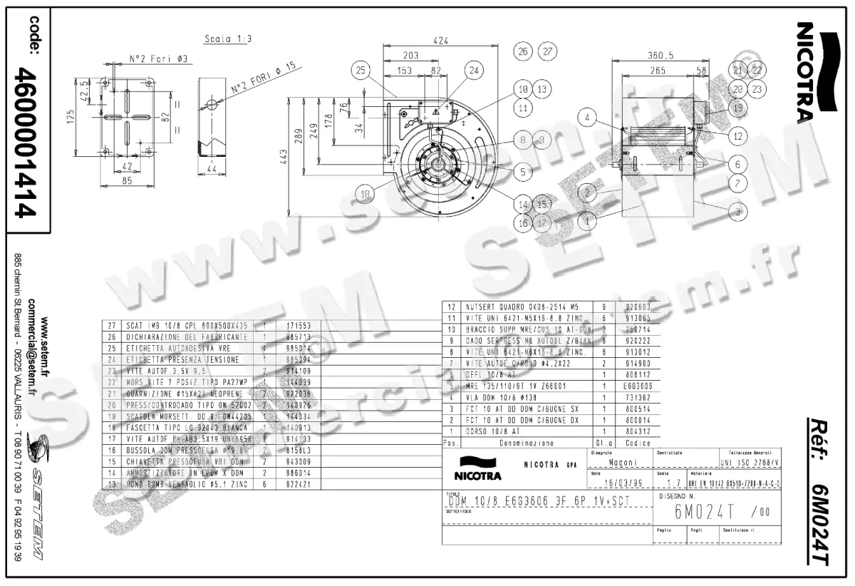 4624001414-VENTILATEUR NICOTRA GEBHARDT DDM10/8 350W 6P T230/400V 1V E6G3606 +BB *6M024T* 2