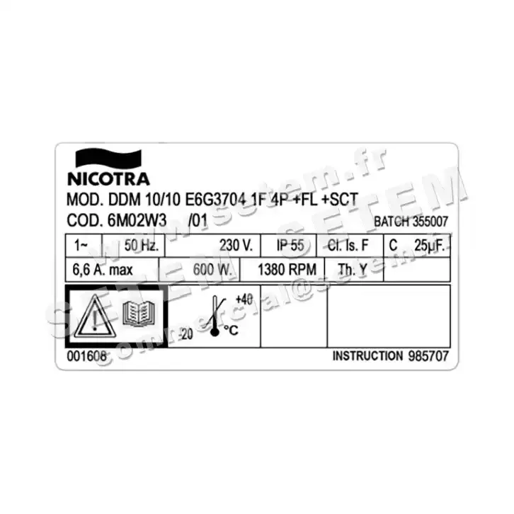 4624001427-VENTILATEUR NICOTRA GEBHARDT DDM10/10 600W 4P M230V 1V E6G3704 +BR+BB *6M02W3* 4