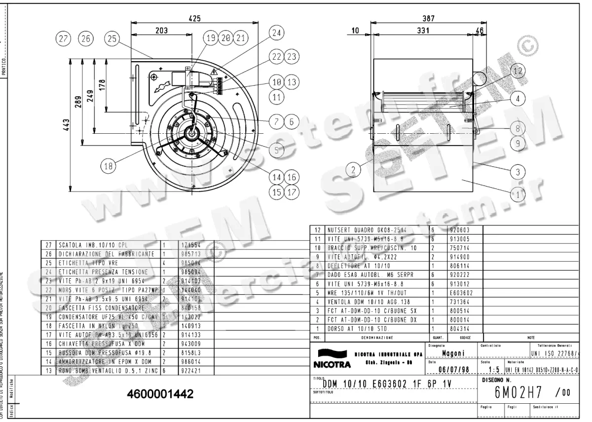 4624001442-VENTILATEUR NICOTRA GEBHARDT DDM10/10 515W 6P M230V 1V E6G3602 *6M02H7*