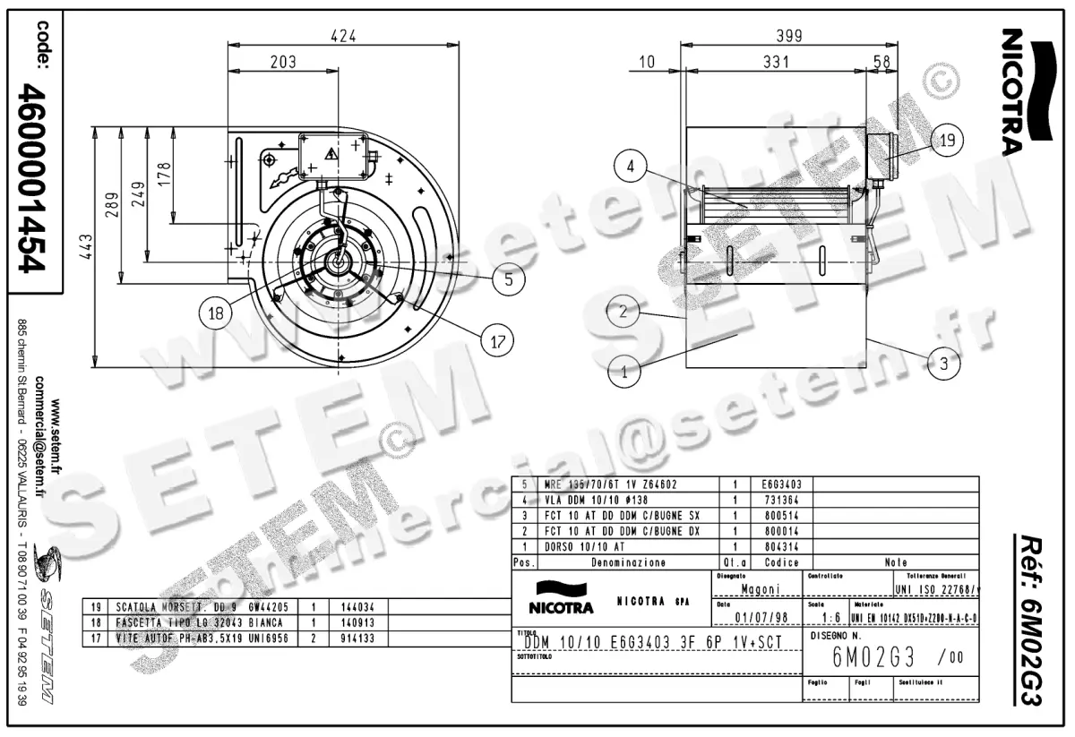 4624001454-VENTILATEUR NICOTRA GEBHARDT DDM10/10 245W 6P T230/400V 1V E6G3403 +BB *6M02G3* 2