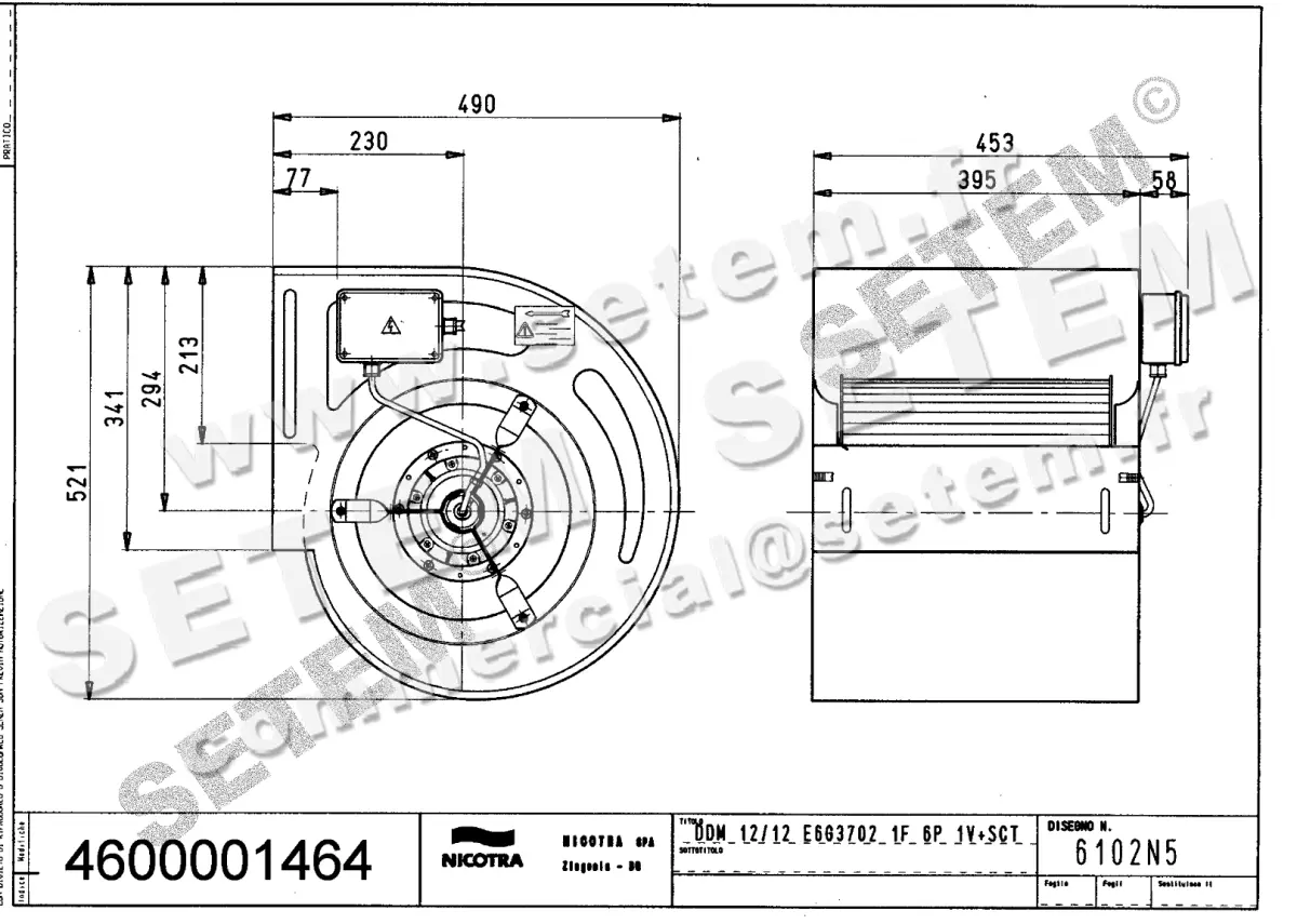 4624001464-VENTILATEUR NICOTRA GEBHARDT DDM12/12 950W 6P M230V 1V M759 *610275*