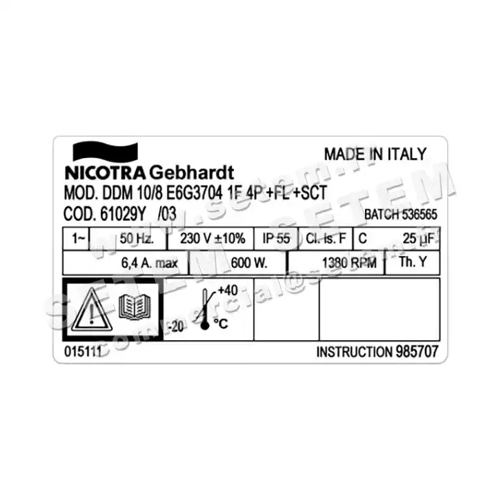 4624001471-VENTILATEUR NICOTRA GEBHARDT DDM10/8 600W 4P M230V 1V E6G3704 +BR+BB *61029Y* 3