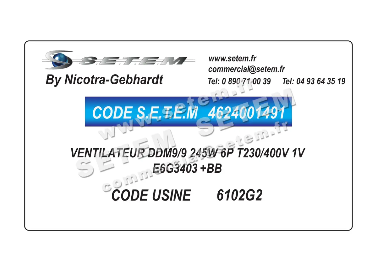 4624001491-VENTILATEUR NICOTRA GEBHARDT DDM9/9 245W 6P T230/400V 1V E6G3403 +BB *6102G2*