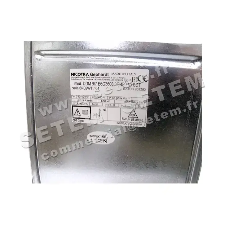 4624001716-VENTILATEUR NICOTRA GEBHARDT DDM9/7 550W 4P T230/400V 1V E6G3603 +BB *6N02WT* 2