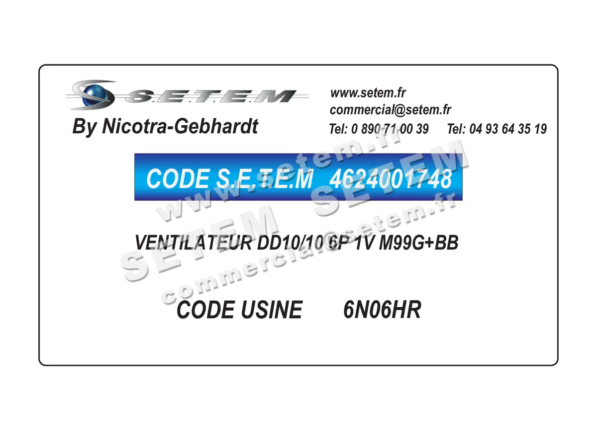 4624001748-VENTILATEUR NICOTRA GEBHARDT DD10/10 6P 1V M99G+BB *6N06HR*