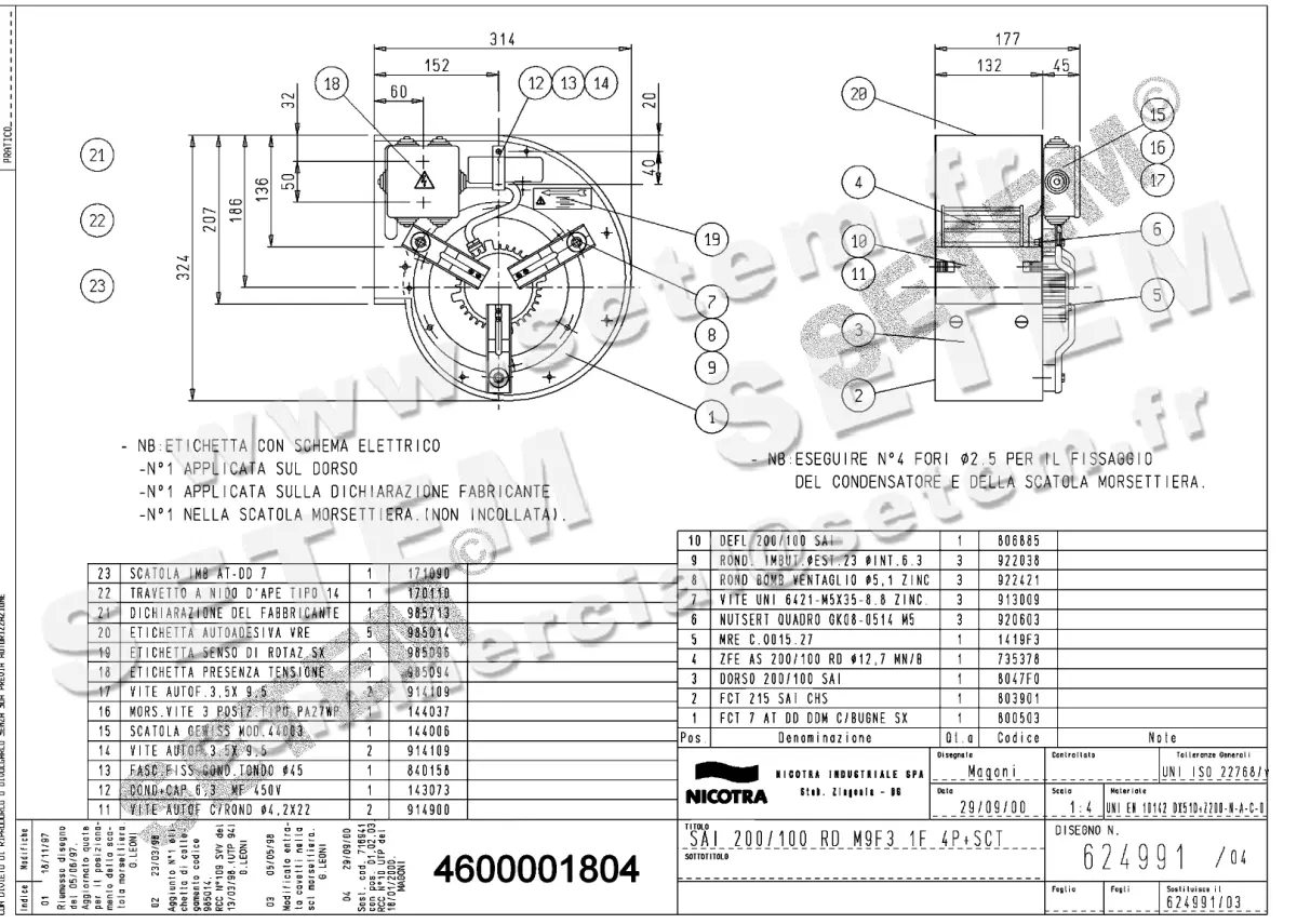 4624001804-VENTILATEUR NICOTRA GEBHARDT SAI200/100RD 147W 4P M230V 1V M9F3 *624991*
