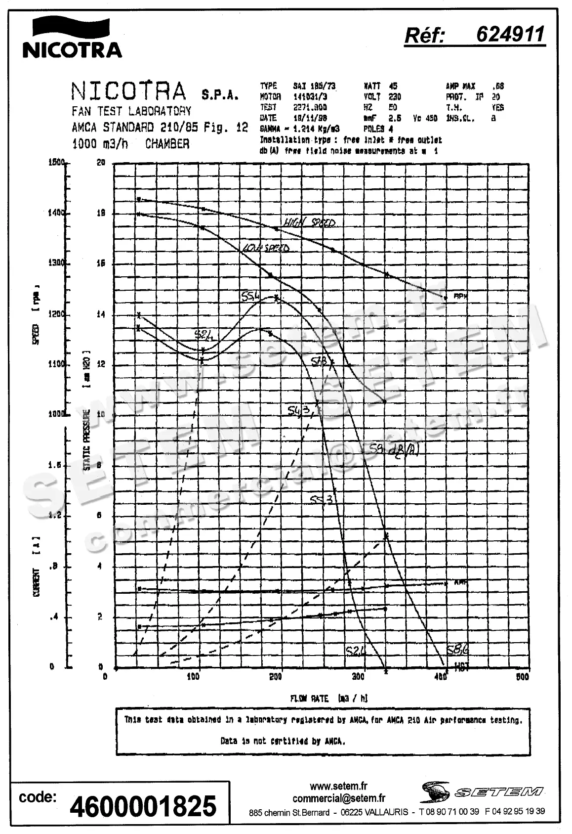 4624001825-VENTILATEUR NICOTRA GEBHARDT SAI185/73LG 45W 4P M230V 2V M031 +BR *624911* 3