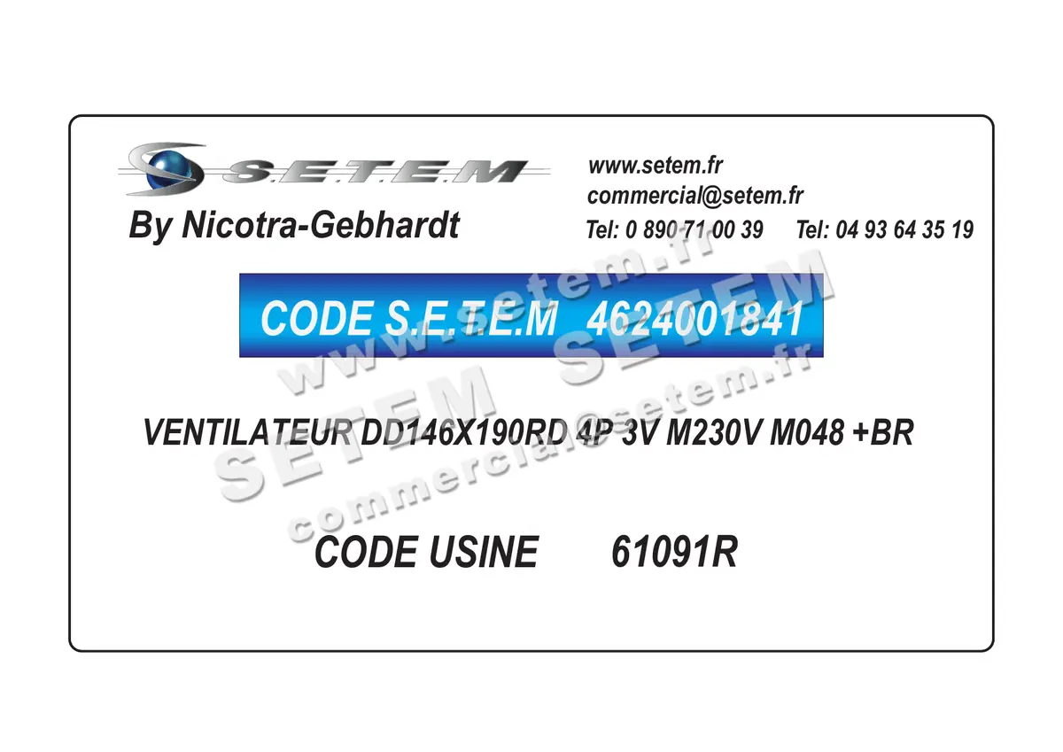 4624001841-VENTILATEUR NICOTRA GEBHARDT DD146X190RD 4P 3V M230V M048 +BR *61091R* 2