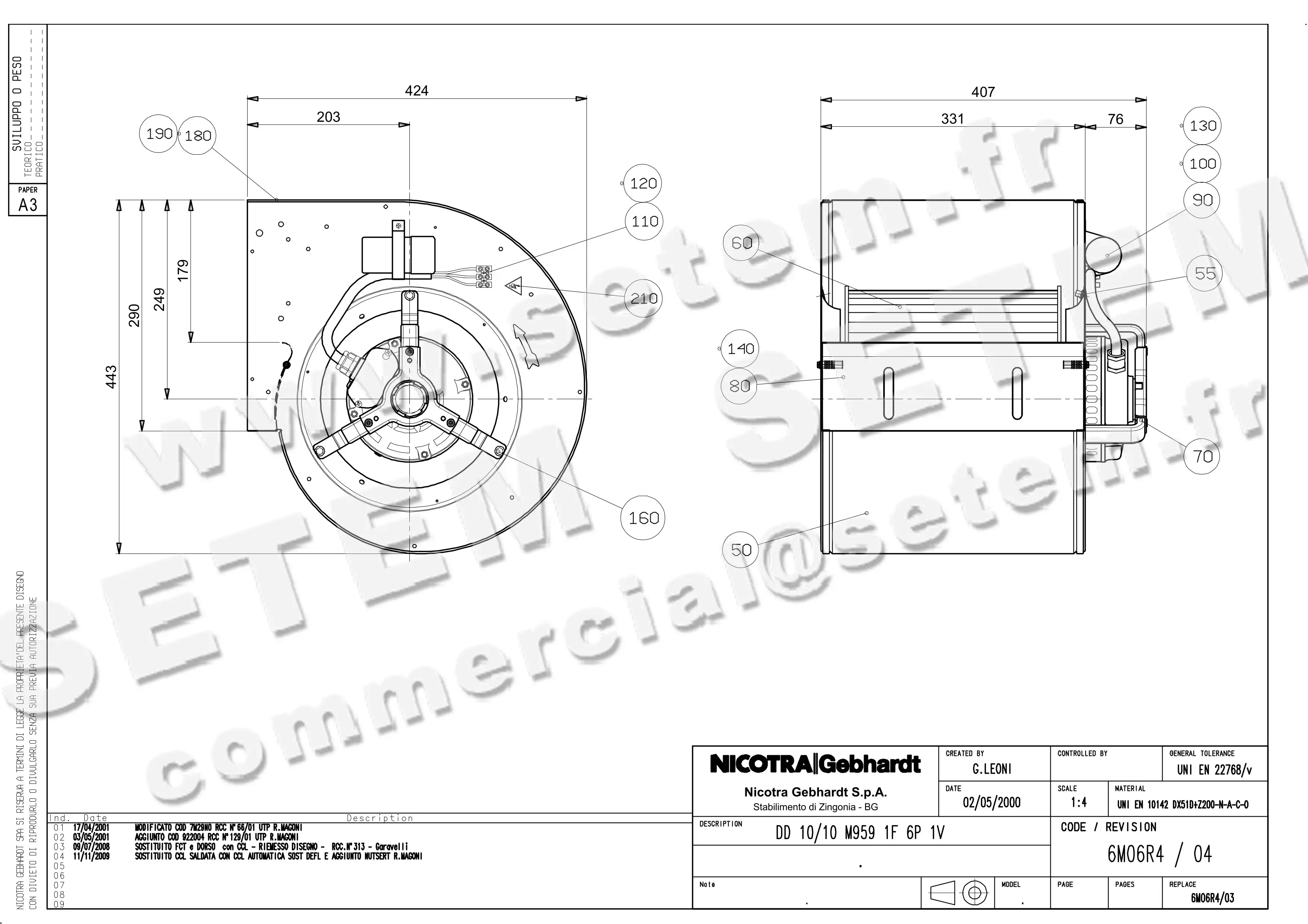 4624001892-VENTILATEUR NICOTRA GEBHARDT DD10/10 736W 6P M230V 1V M959 *6M06R4* 2