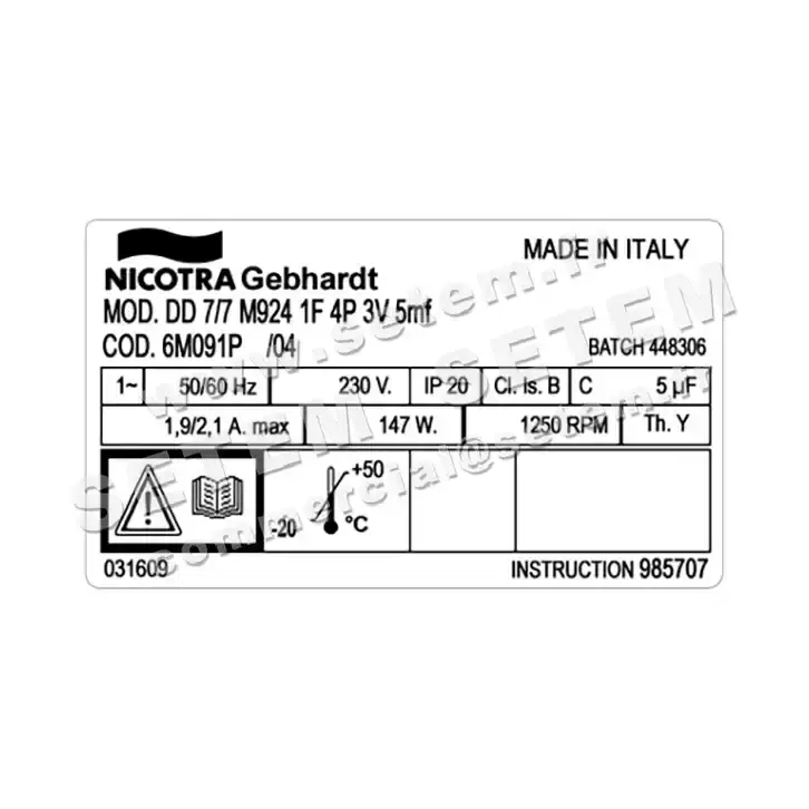 4624001963-VENTILATEUR NICOTRA GEBHARDT DD7/7 147W 4P M230V 3V M924 *6M091P* 3