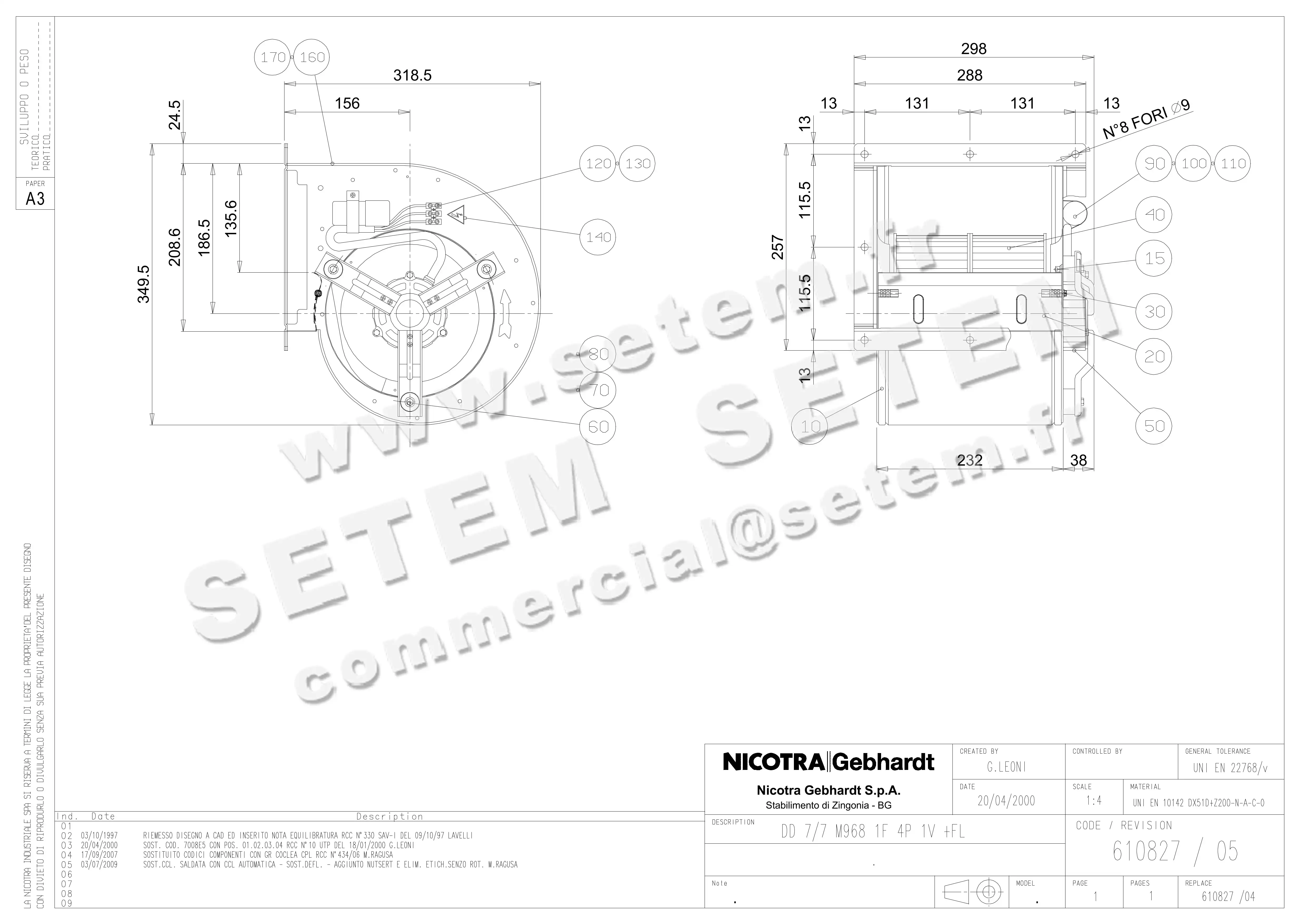 4624002008-VENTILATEUR NICOTRA GEBHARDT DD7/7 147W 4P M230V 1V M968 +BR *610827* 5