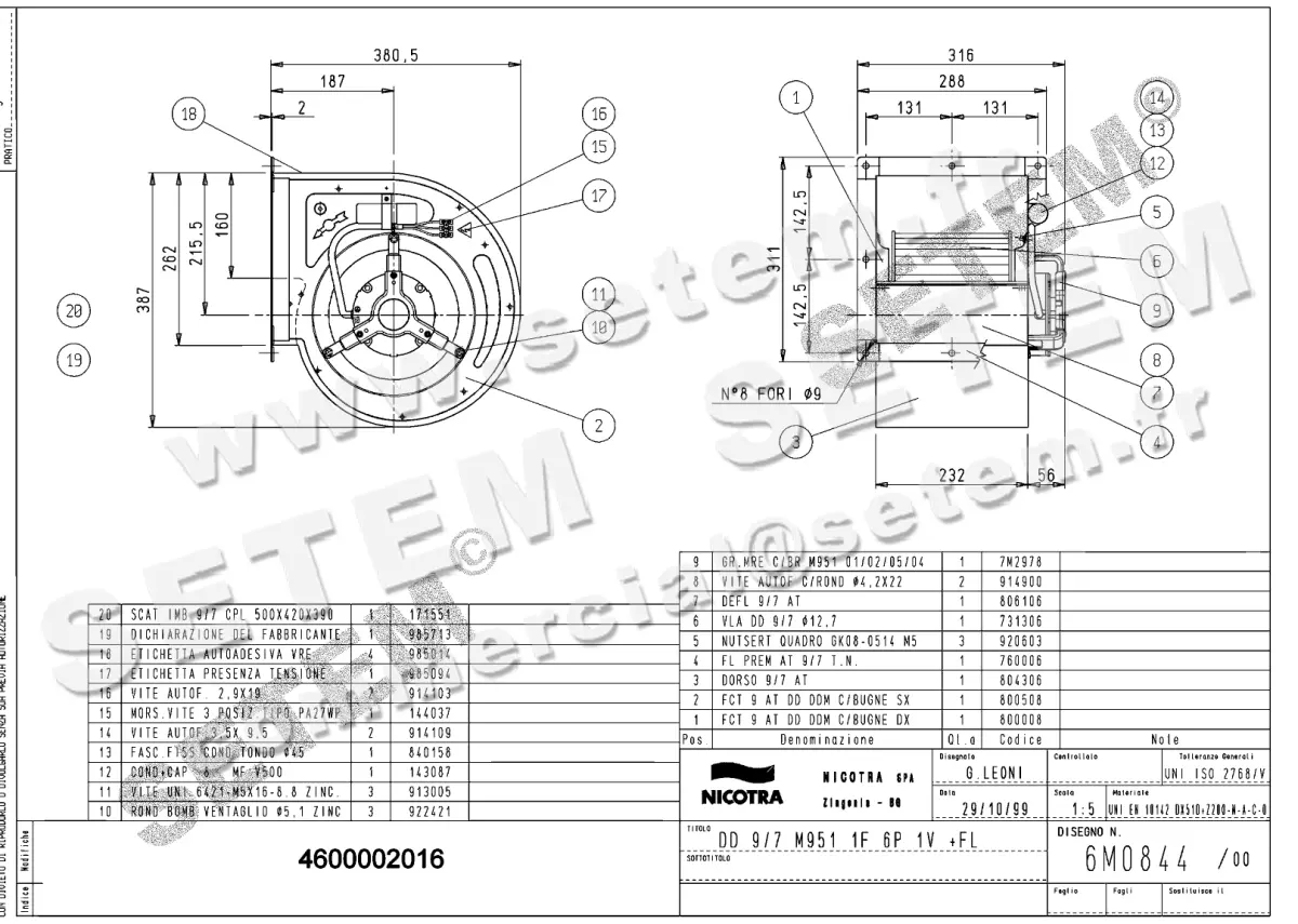4624002016-VENTILATEUR NICOTRA GEBHARDT DD9/7 245W 6P M230V 1V M951 +BR *6M0844*