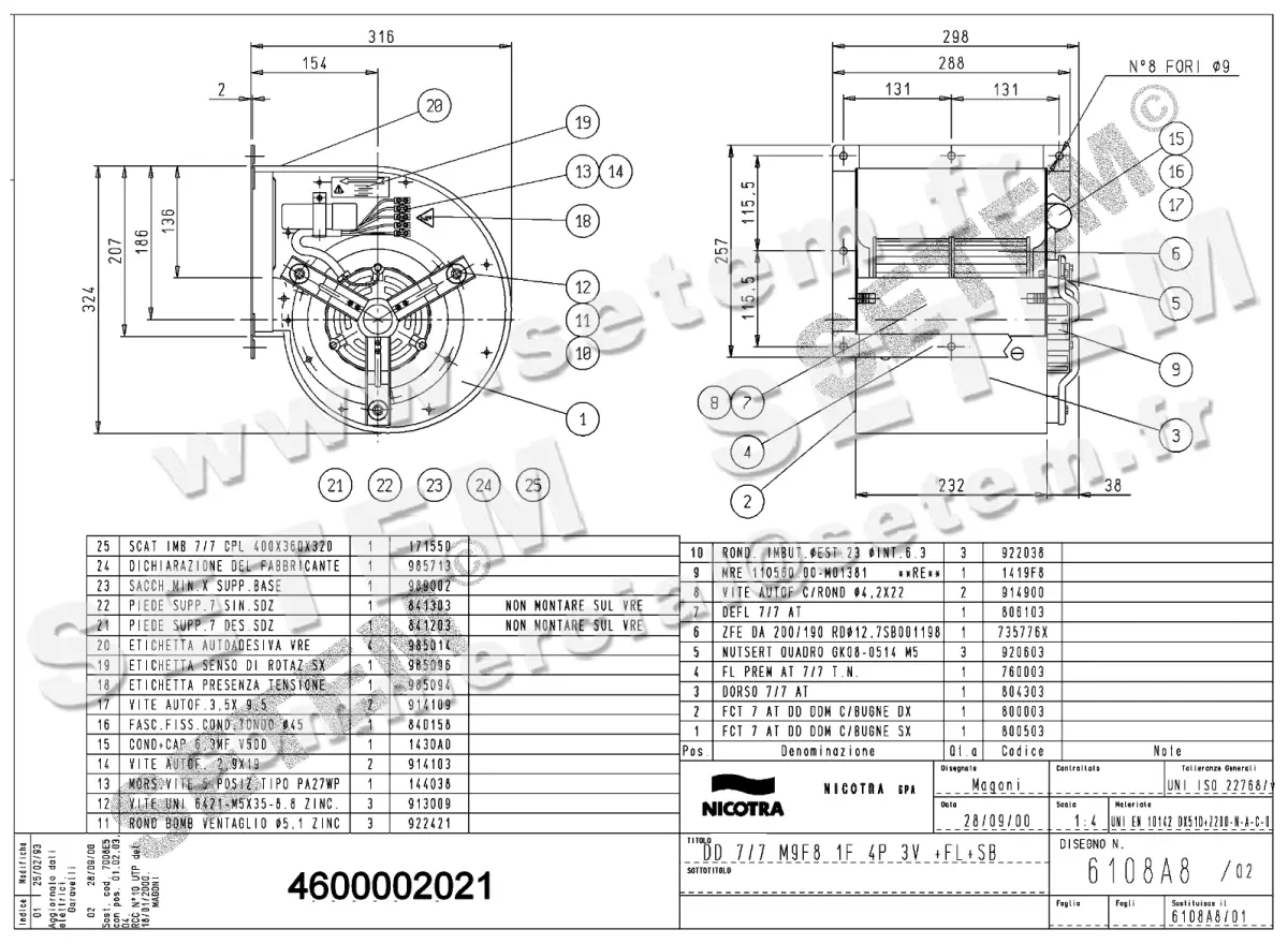 4624002021-VENTILATEUR NICOTRA GEBHARDT DD7/7 184W 4P M230V 3V M9F8 +BR+PI *6108A8*
