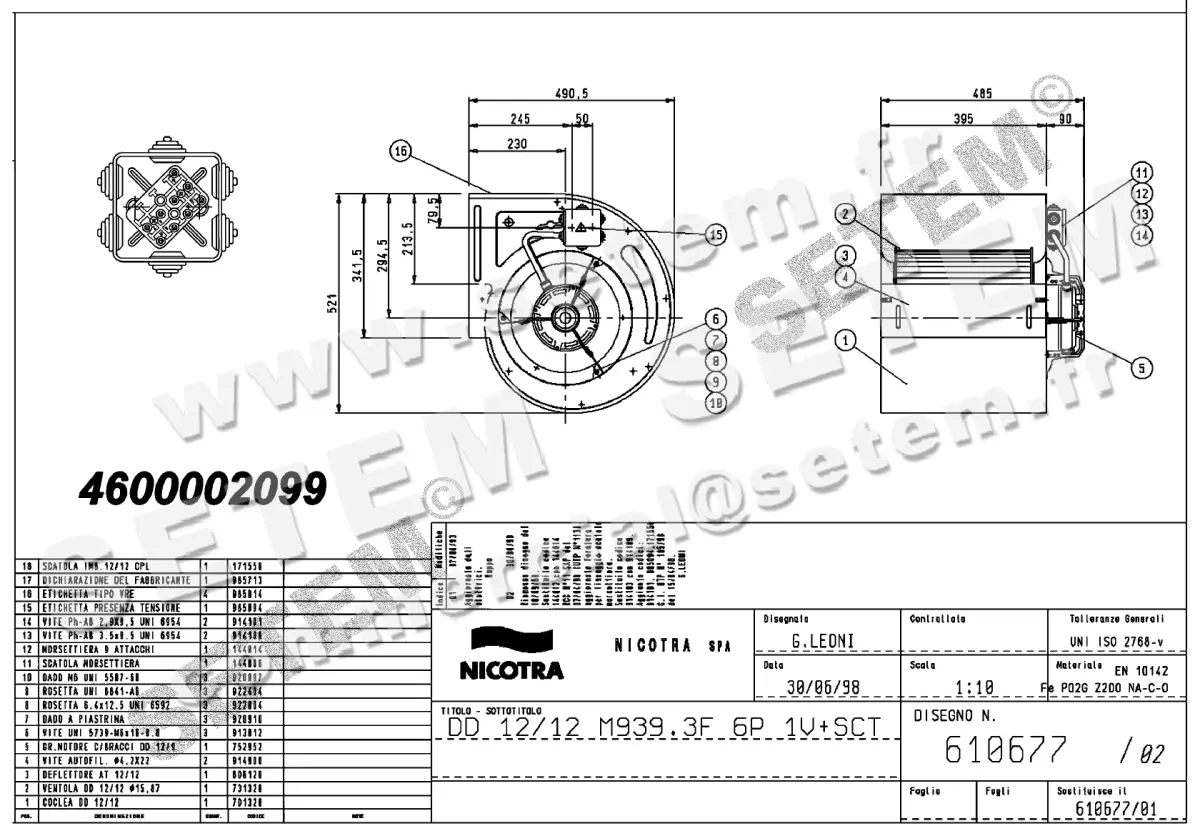4624002099-VENTILATEUR NICOTRA GEBHARDT DD12/12 1300W 6P T230/400V 1V M939 *610677*