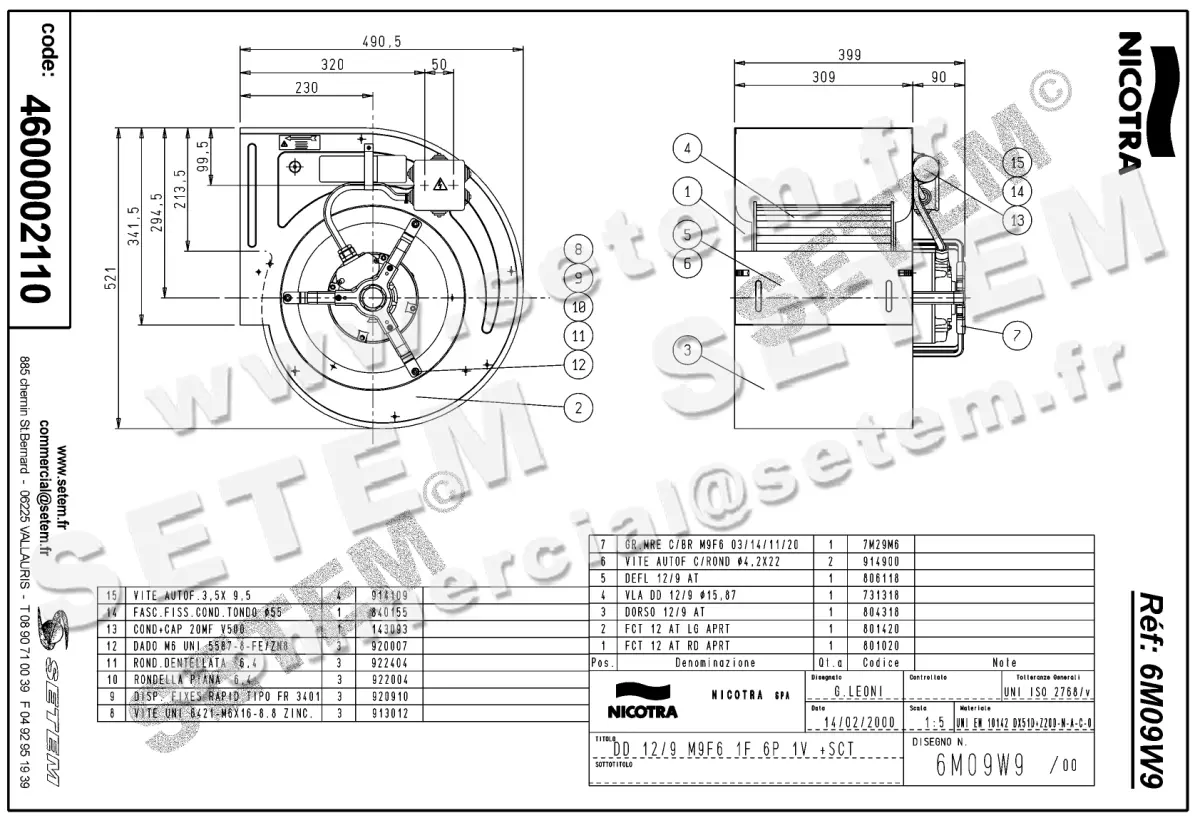 4624002110-VENTILATEUR NICOTRA GEBHARDT DD12/9 736W 6P M230V 1V M9F6 +BB *6M09W9* 2