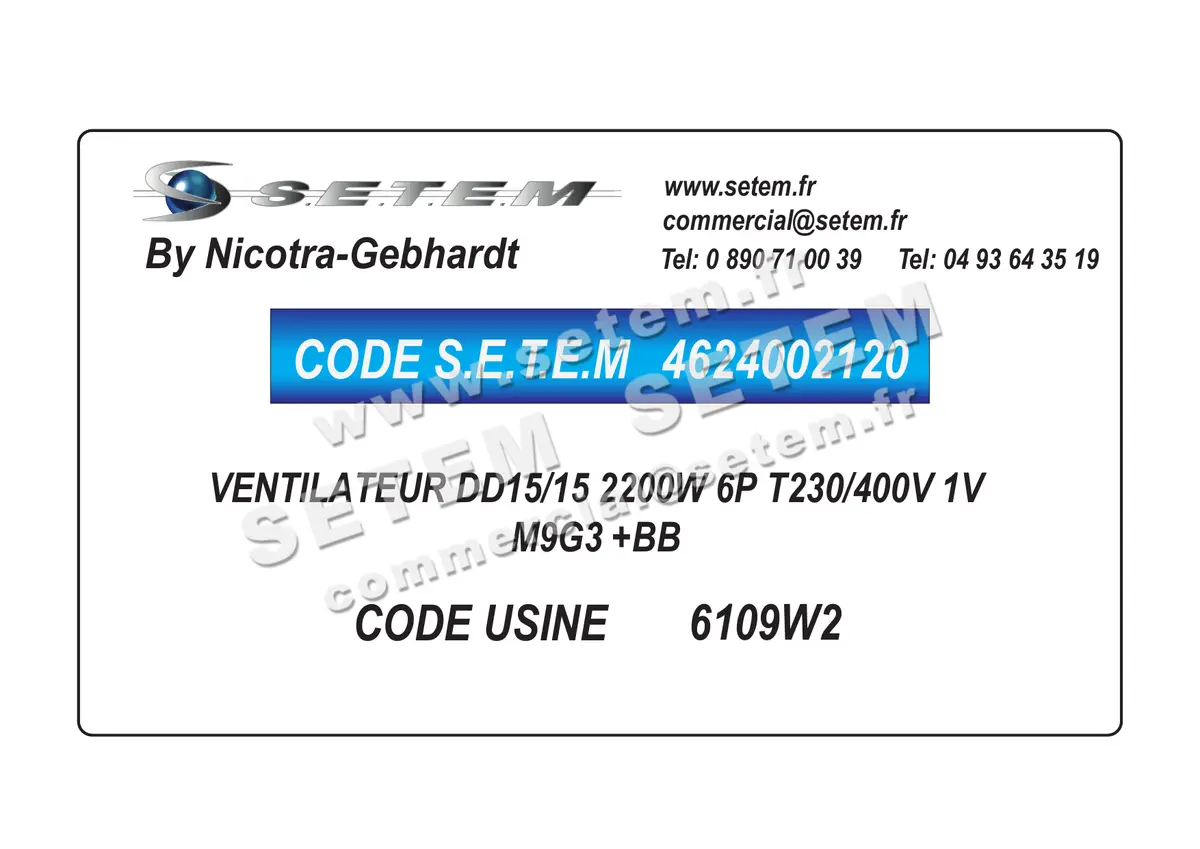 4624002120-VENTILATEUR NICOTRA GEBHARDT DD15/15 2200W 6P T230/400V 1V M9G3 +BB *6109W2* 5