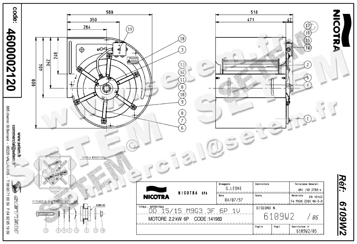 4624002120-VENTILATEUR NICOTRA GEBHARDT DD15/15 2200W 6P T230/400V 1V M9G3 +BB *6109W2* 2