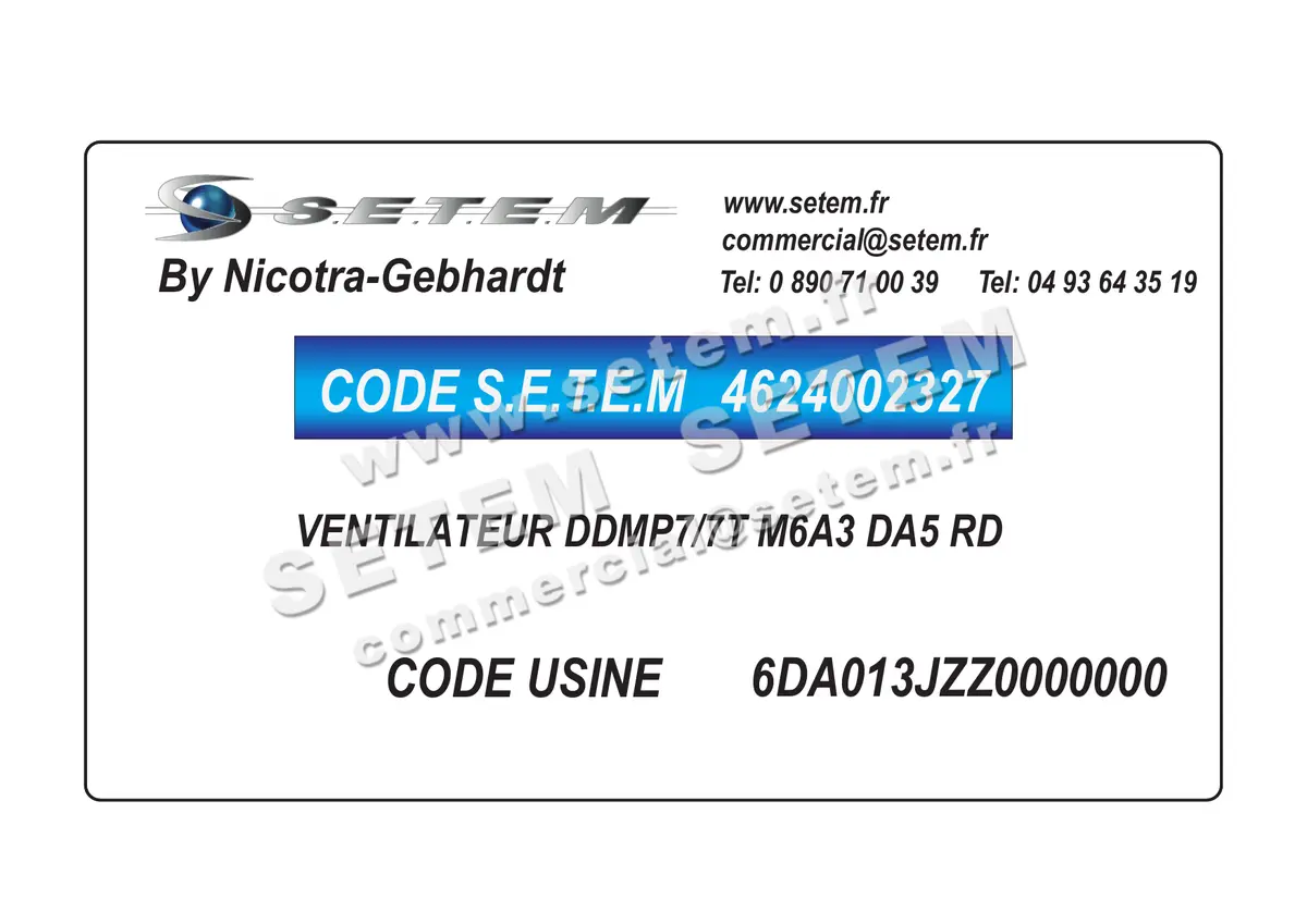 4624002327-VENTILATEUR NICOTRA GEBHARDT DDMP7/7T M6A3 DA5 RD *6DA013JZZ0000000*