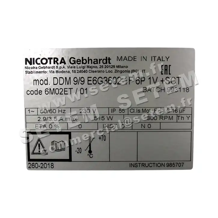 4624002398-VENTILATEUR NICOTRA GEBHARDT DDM9/9 515W 6P M230V 1V E6G3602 +BB *6M02ET* 3
