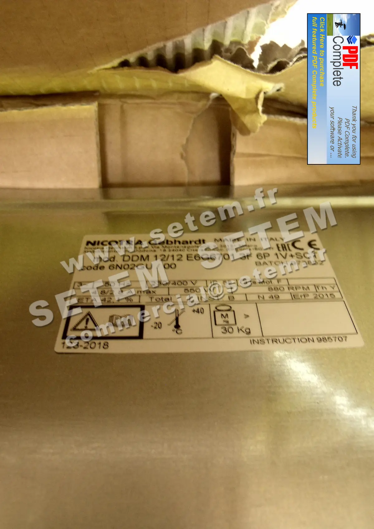 4624002506-VENTILATEUR NICOTRA GEBHARDT DDM12/12 550W 6P T230/400V 1V E6G6701 +BB *6N02GU* 3