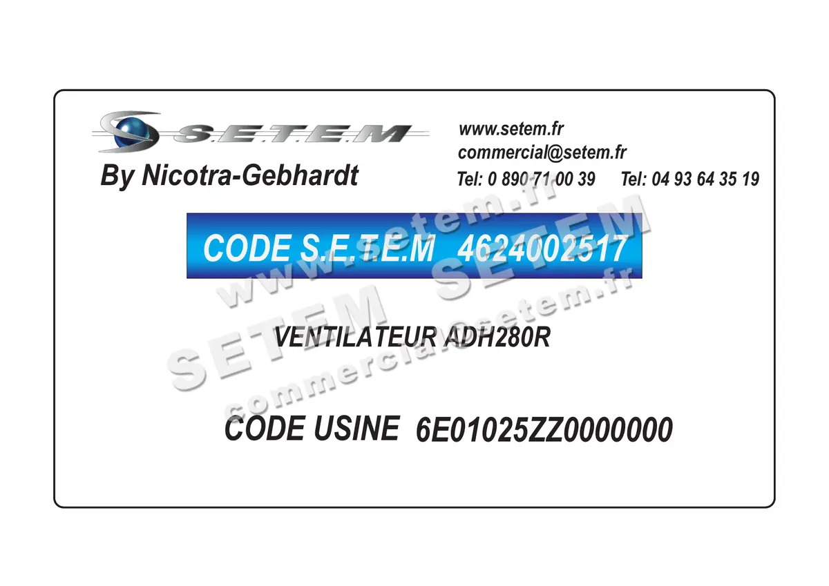 4624002517-VENTILATEUR NICOTRA GEBHARDT ADH280R *6E01025ZZ0000000* 2