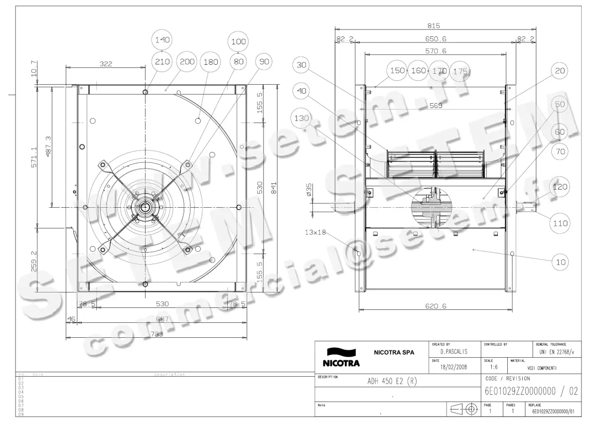 4624002521-VENTILATEUR NICOTRA GEBHARDT ADH450R *6E01029ZZ0000000* 2