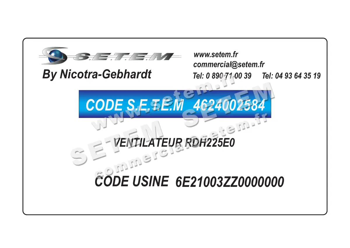 4624002584-VENTILATEUR NICOTRA GEBHARDT RDH225E0 *6E21003ZZ0000000* 4