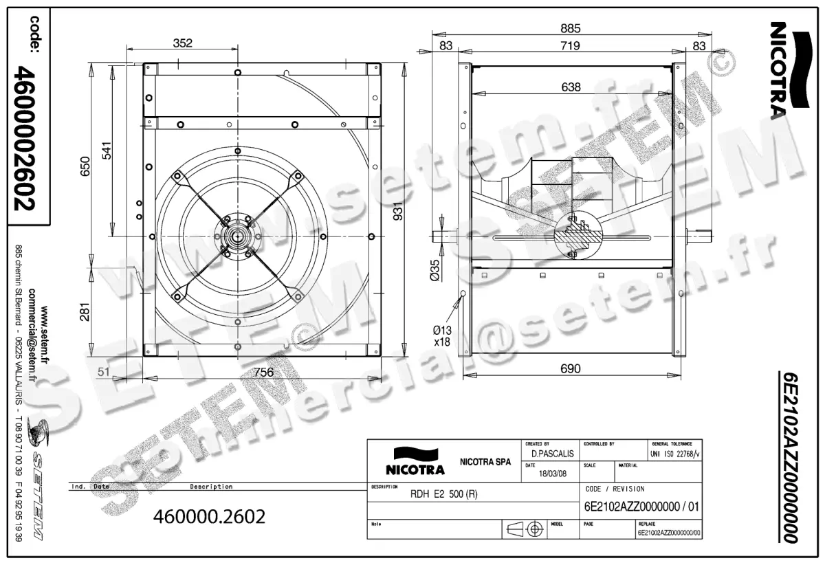 4624002602-VENTILATEUR NICOTRA GEBHARDT RDH.E2.0500 *6E2102AZZ0000000* 2