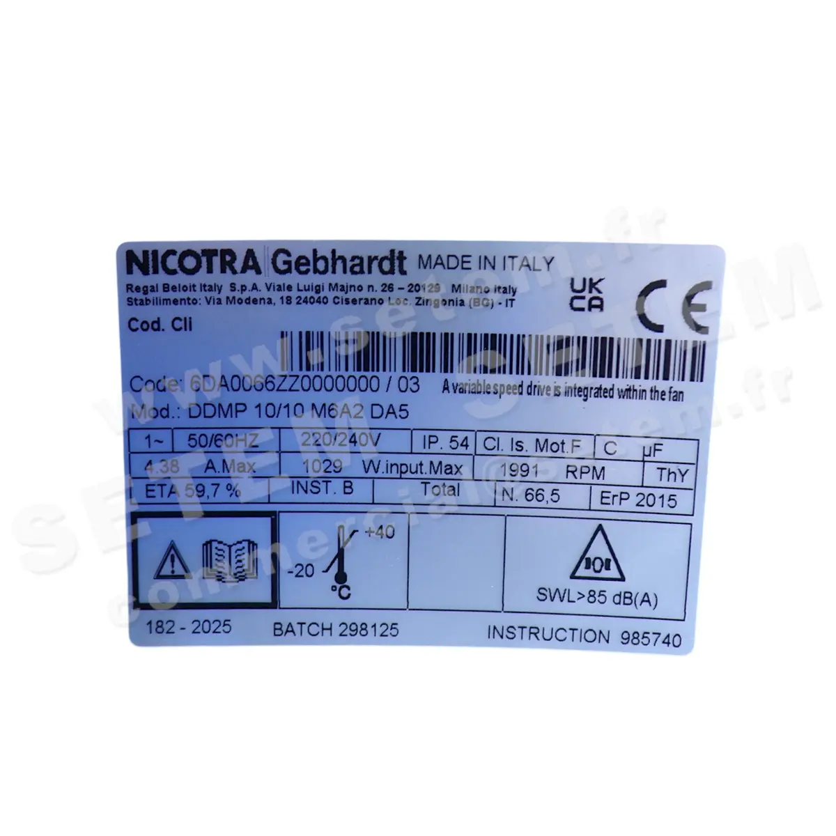 4624002654-VENTILATEUR NICOTRA GEBHARDT DDMP10/10 M6A2 DA5 *6DA0066ZZ0000000*