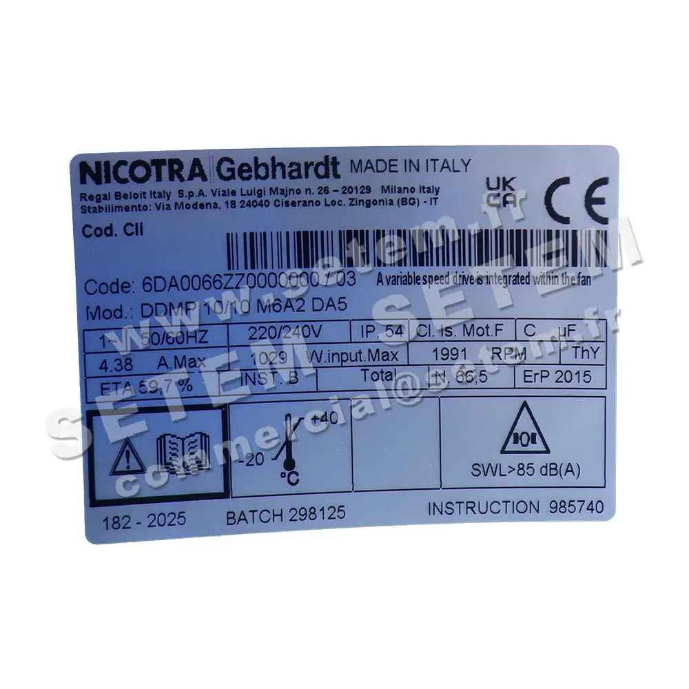 4624002654-VENTILATEUR NICOTRA GEBHARDT DDMP10/10 M6A2 DA5 *6DA0066ZZ0000000* 3