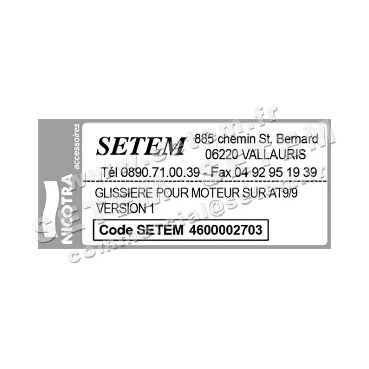 4624002703-GLISSIERE POUR MOTEUR NICOTRA GEBHARDT SUR AT9/9 VERSION 1 2