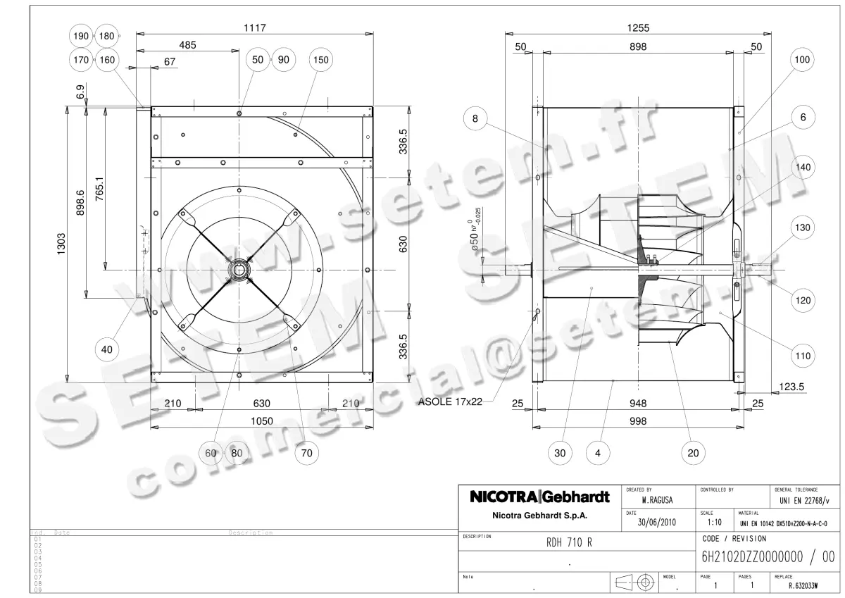 4624003004-VENTILATEUR NICOTRA GEBHARDT RDH710R *6H2102DZZ0000000* 2
