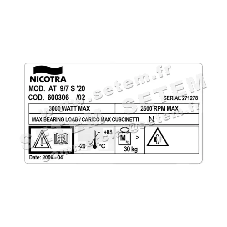 4624003015-VENTILATEUR NICOTRA GEBHARDT AT9/7S *600306* 4