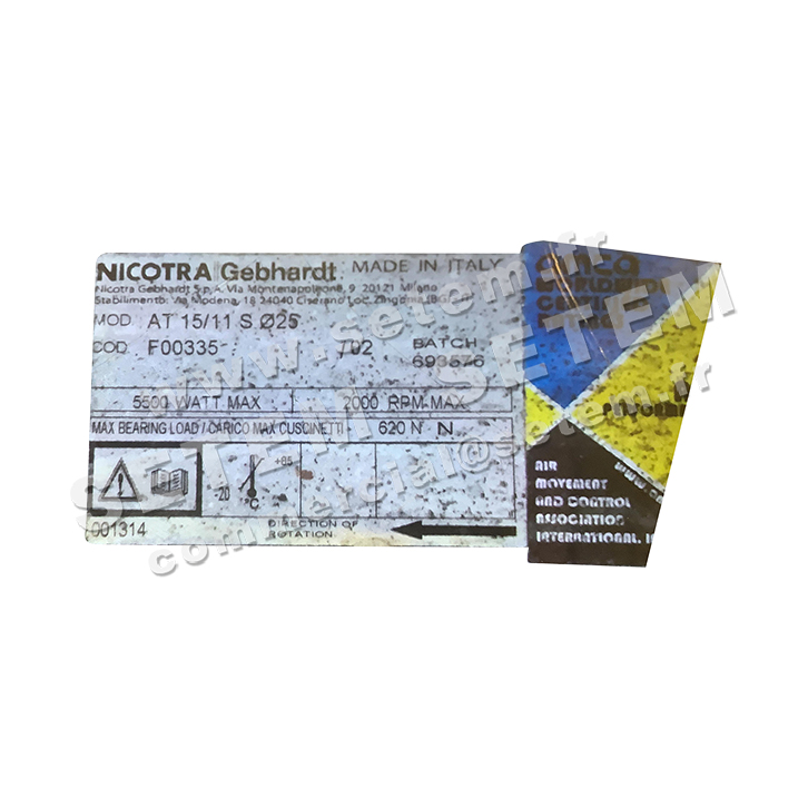 4624003043-VENTILATEUR NICOTRA GEBHARDT AT15/11S *F00335* 2