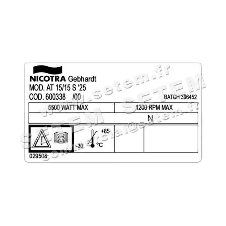 4624003045-VENTILATEUR NICOTRA GEBHARDT AT15/15S *600338* 4