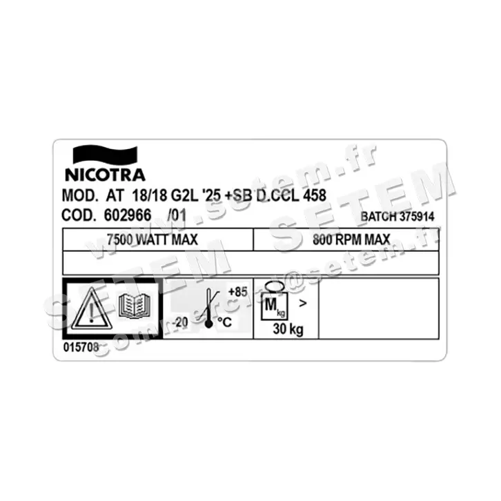 4624003060-VENTILATEUR NICOTRA GEBHARDT AT18/18G2L *602966* 3