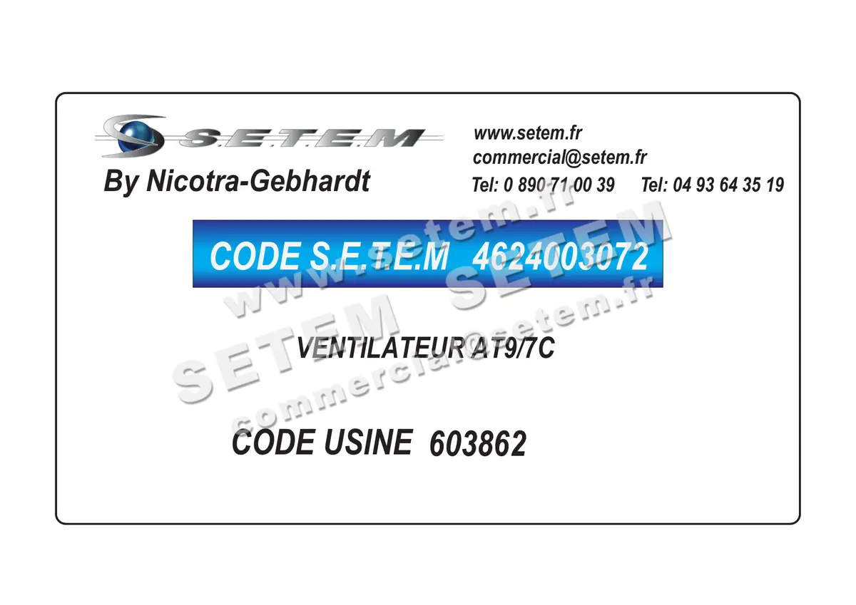 4624003072-VENTILATEUR NICOTRA GEBHARDT AT9/7C *603862* 4