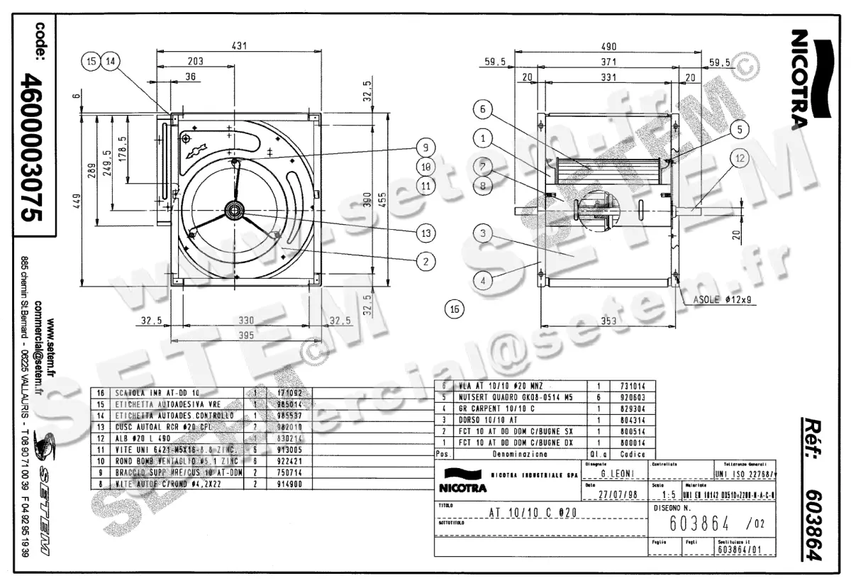 4624003075-VENTILATEUR NICOTRA GEBHARDT AT10/10C *603864* 2