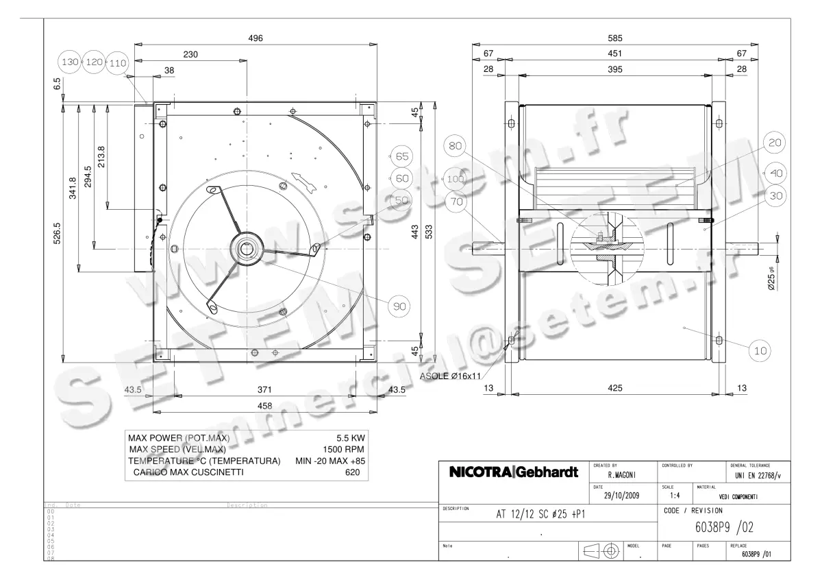4624003079-VENTILATEUR NICOTRA GEBHARDT AT12/12C *6038P9*