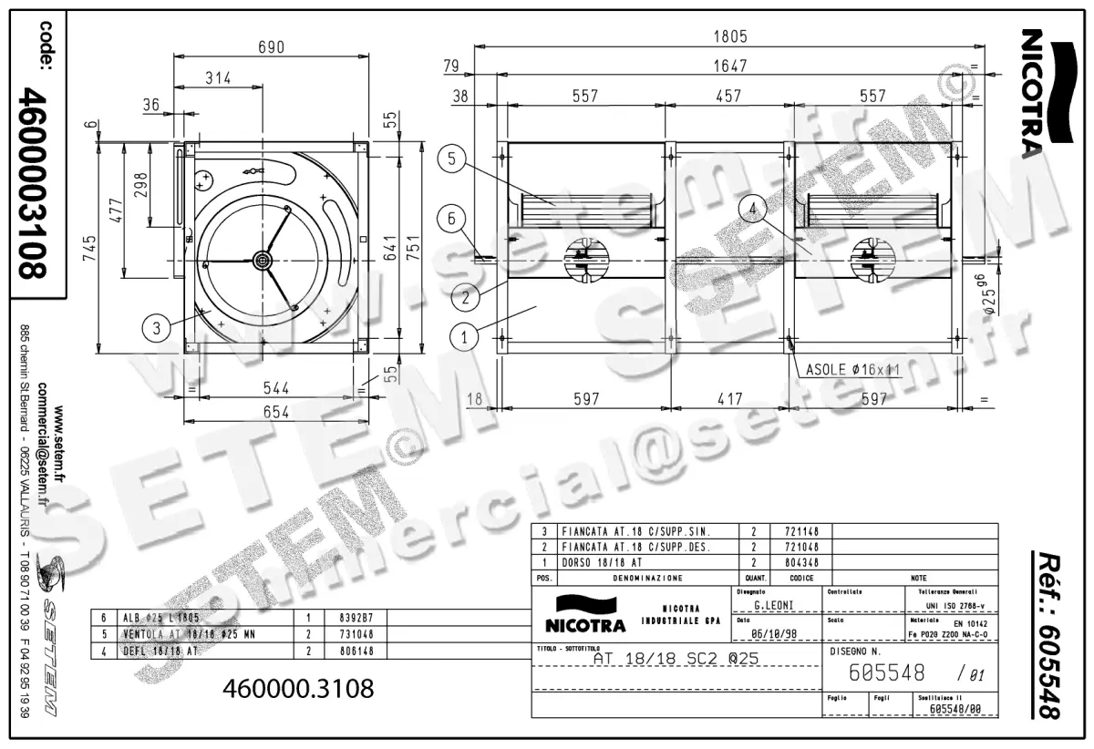 4624003108-VENTILATEUR NICOTRA GEBHARDT AT18/18SC2 *605548* 2