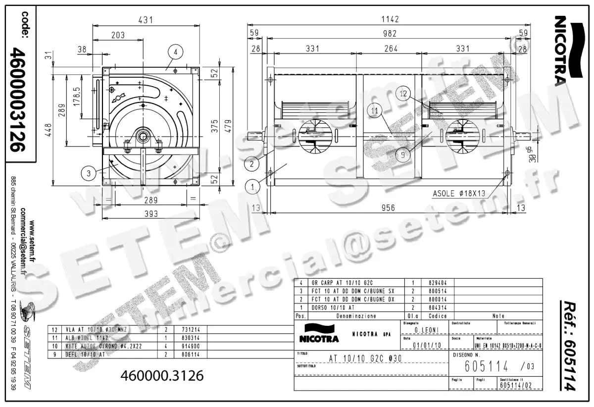 4624003126-VENTILATEUR NICOTRA GEBHARDT AT10/10G2C *605114* 2