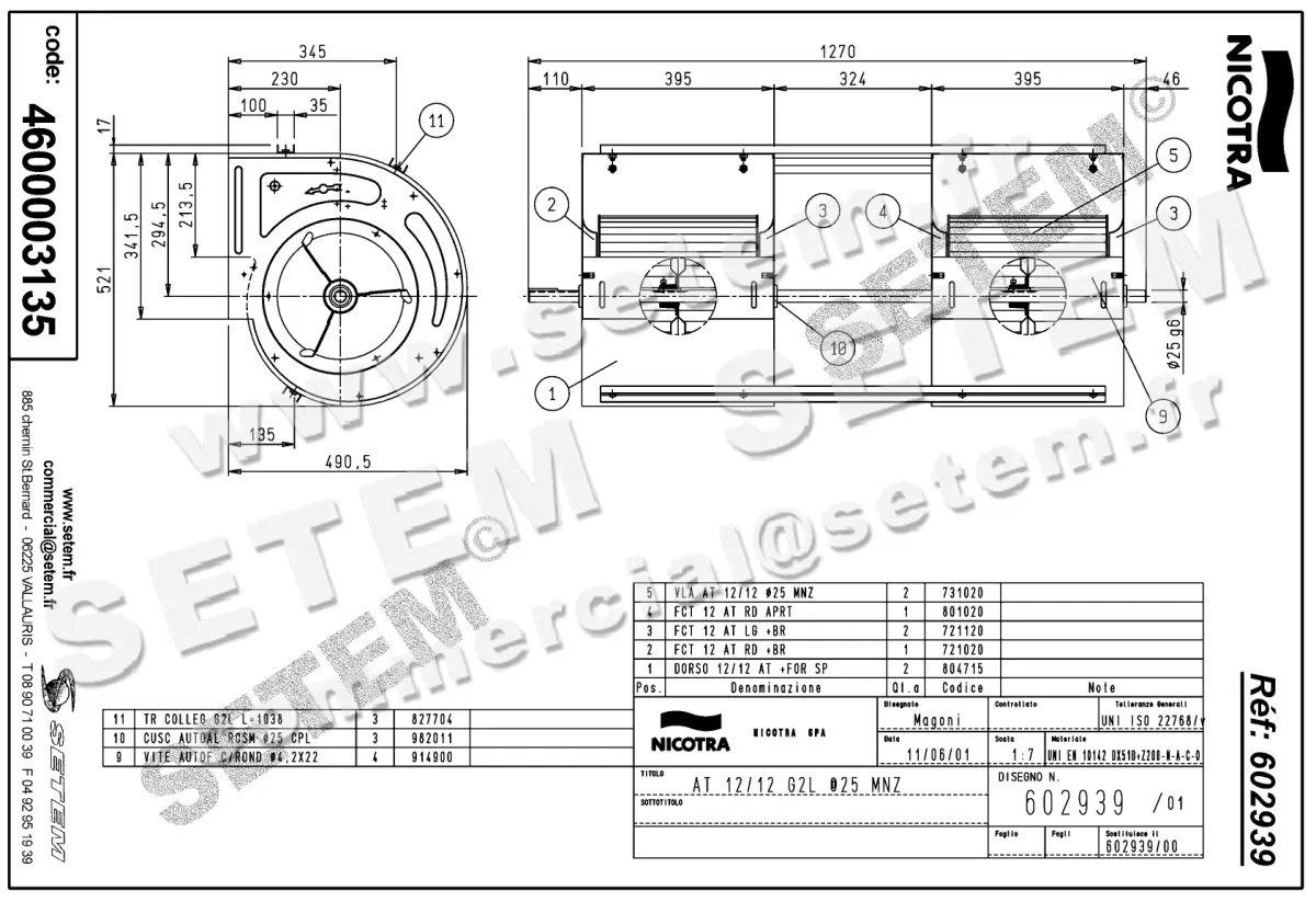 4624003135-VENTILATEUR NICOTRA GEBHARDT AT12/12G2L *602939* 2