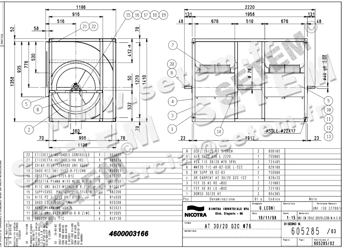 4624003166-VENTILATEUR NICOTRA GEBHARDT AT30/30G2C *605285*