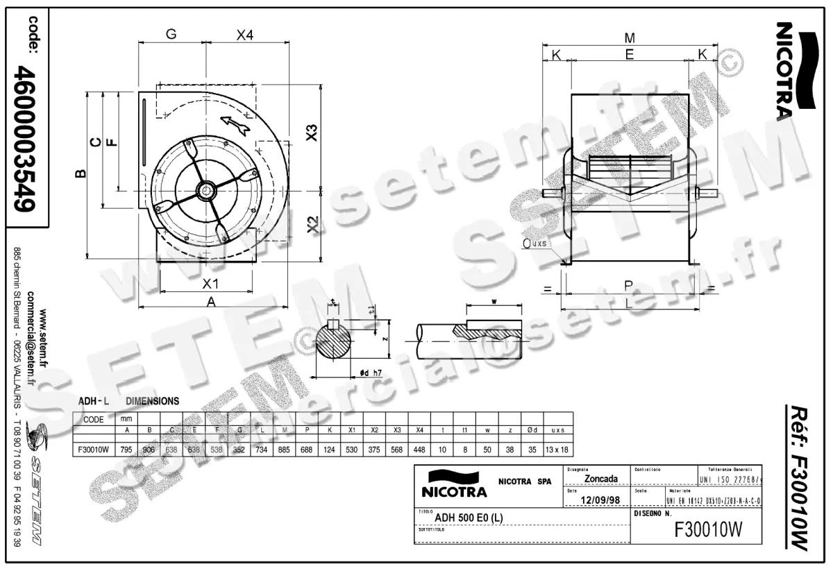 4624003549-VENTILATEUR NICOTRA GEBHARDT VRE ADH500L *F30010W* 2