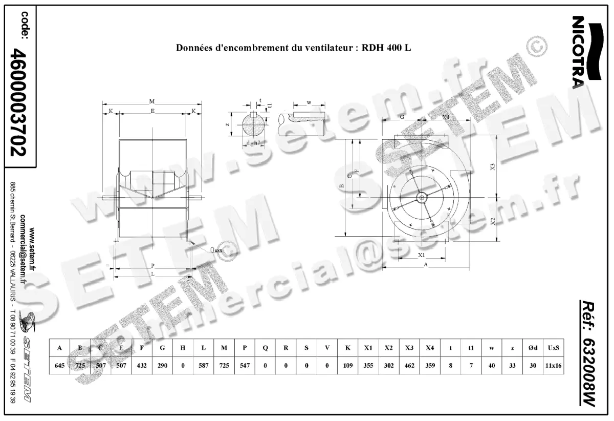 4624003702-VENTILATEUR NICOTRA GEBHARDT RDH400L *632008W* 2