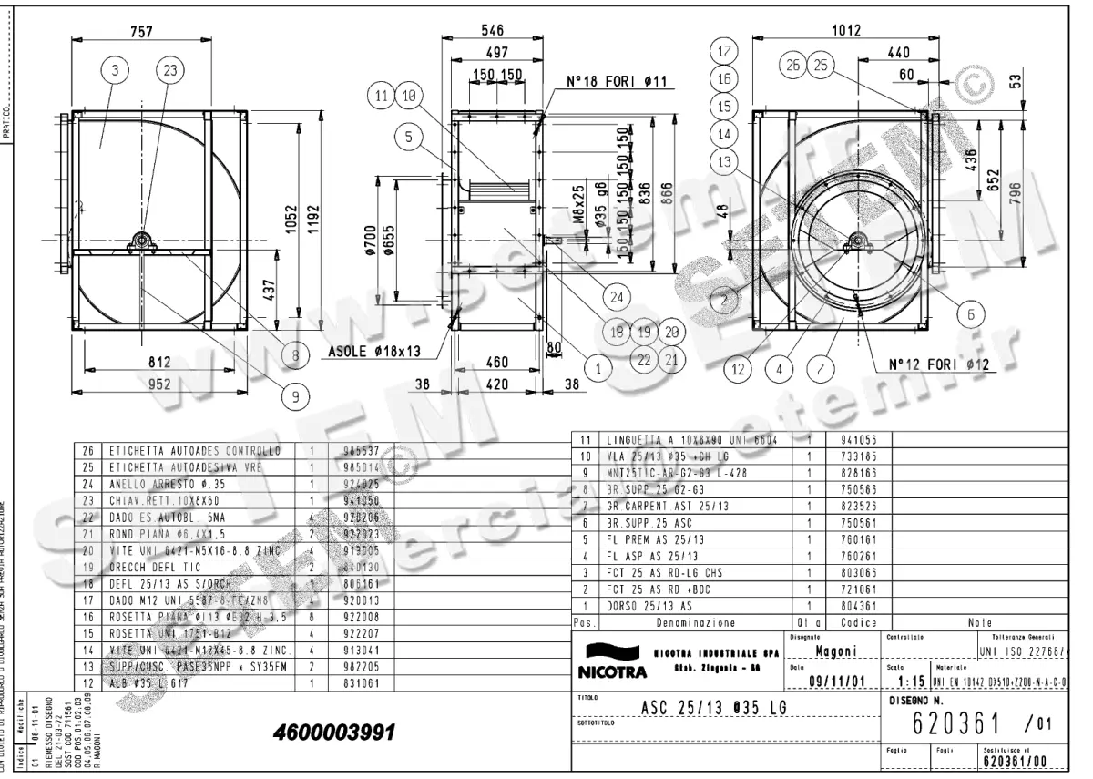 4624003991-VENTILATEUR NICOTRA GEBHARDT ASC25/13LG *620361*
