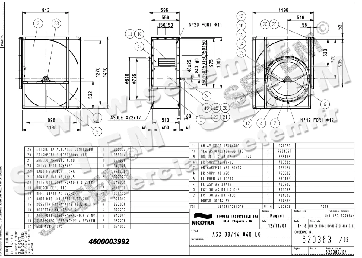 4624003992-VENTILATEUR NICOTRA GEBHARDT ASC30/14LG *620383*