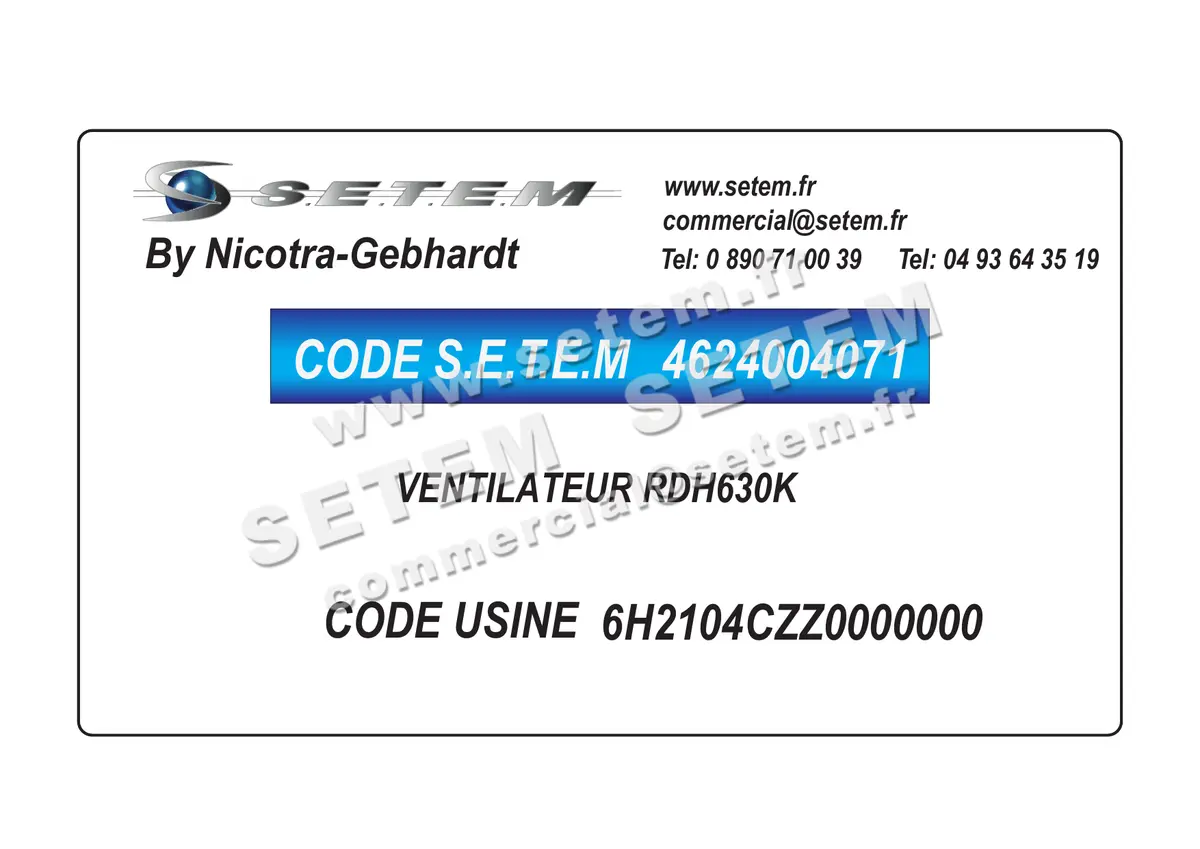 4624004071-VENTILATEUR NICOTRA GEBHARDT RDH630K *6H2104CZZ0000000* 4