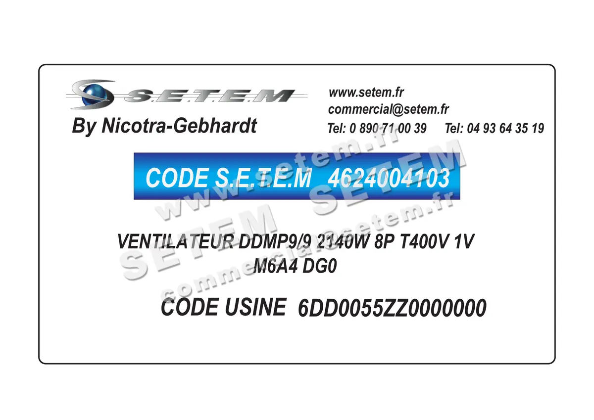 4624004103-VENTILATEUR NICOTRA GEBHARDT DDMP9/9 2140W 8P T400V 1V M6A4 DG0 *6DD0055ZZ0000000*